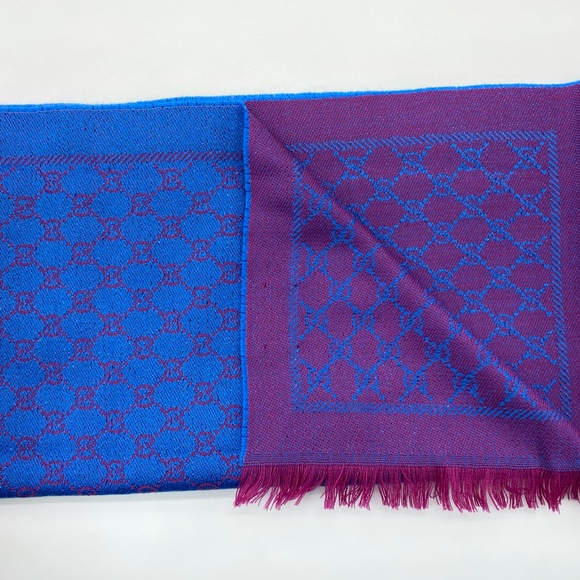 Gucci Wool Silk Jacquard GG Monogram Stenix Scarf - Picture 10 of 14